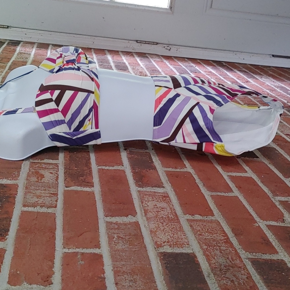 Kate Spade Geobrella 2 PC Multicolor High Waisted Swimsuit Size L - Picture 2 of 12